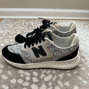 Women’s Black Leopard New Balance Tennis Shoes